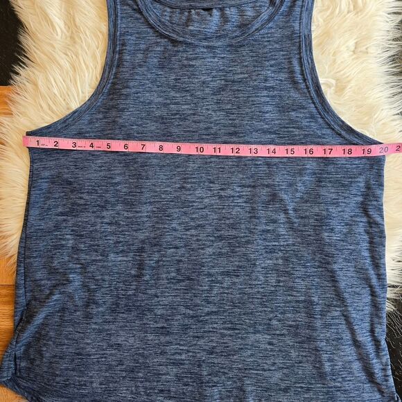 Blue Heathered Tank Top - Picture 2 of 2